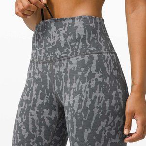 Lululemon Wunder Train High-Rise Leggings in Heathered Black Asphalt Grey Size 4